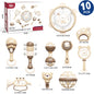 Baby Musical Instruments Set Montessori Handbell Sand Hammer Orff Ringing Instrument Infant Early Visual Stimulation Sensory Toy