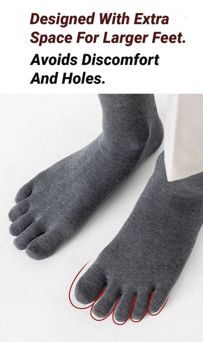 5Pairs Five Fingers Toe Socks Breathable Cotton Unisex Sports Running Sweat Absorbent Antibacterial Ankle Crew