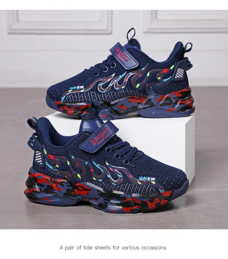 Boys Running Shoes 2022 Design Children Sneakers Mesh Kids Casual Sneakers 7-12 Years Children Sneakers for Boys