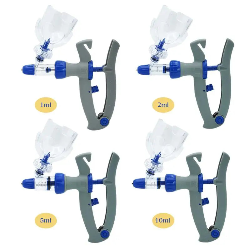 1-10Ml Automatic Veterinary Continuous Syringe / 10Pcs Needles Adjustable Animal Vaccine Injection Livestock Pig Cattle Sheep