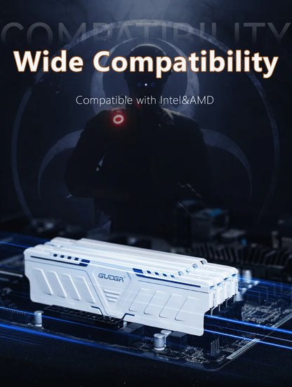 ‌GUDGA DDR4 Ram 3200MHz/3600MHz/2666MHz 8GB/16GB/32GB 288-Pin DIMM Desktop Memory with Aluminum Heatsink
