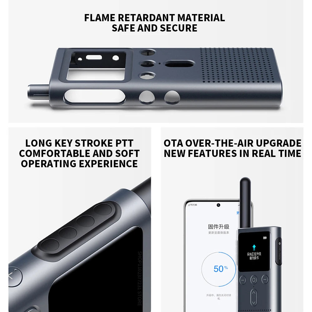 Xiaomi Walkie-talkie 2S Upgraded Version Ultra-light Ultra-thin Support Bluetooth Headset Connection Ultra-long Standby Outdoor-