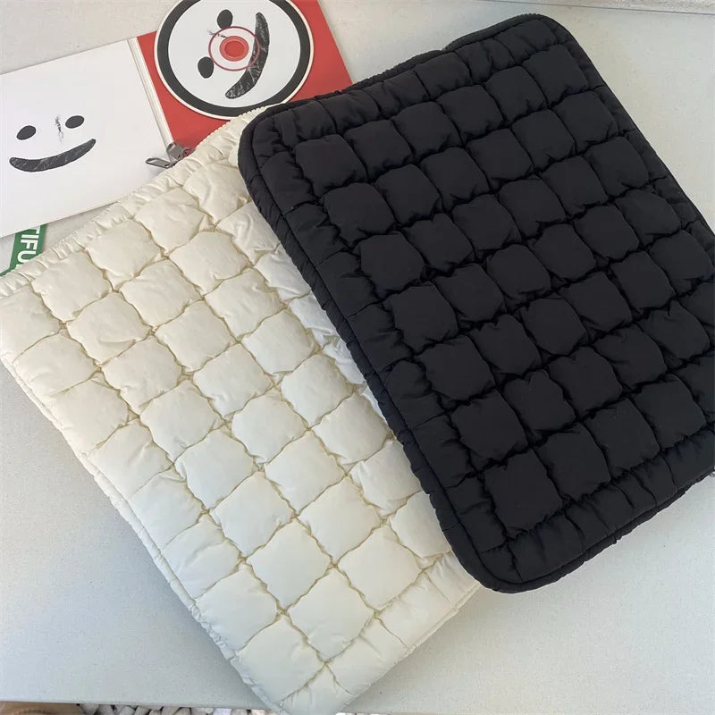 Puffy Laptop Bag Sleeve 11/13/14/15/15.6 Inch Quilted Case Laptop Cover For MacBook Air Pro/iPad/Lenovo/Hp Puffer Notebook pouch