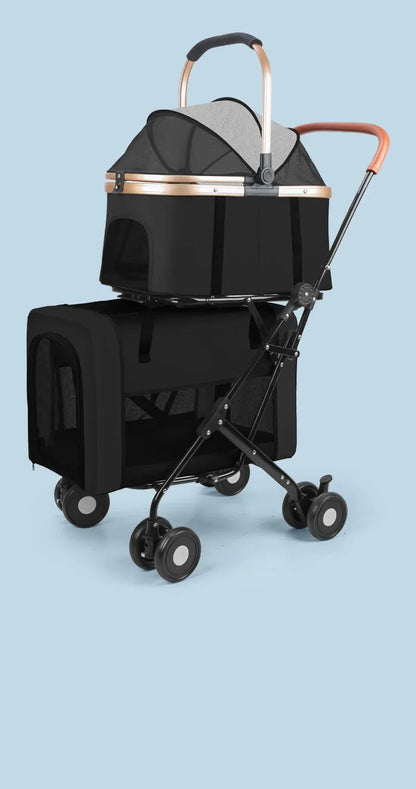 2026 New Multi Layer Pet Cart for Cats Dogs, Large Space Detachable Pet Carriers and Travel Gear