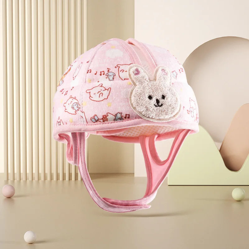 1-3T Toddler Baby Head Protector Safety Hat Cute Bear Bunny Baby  Prevent Injured Helmet  for Crawling Walking Learning Headgear