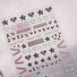 1pcs 5D Japanese Black Butterfly Nail Art Stickers Glitter Shiny Kawaii Self Adhesive Manicure Decorations Tool Decals Accessory