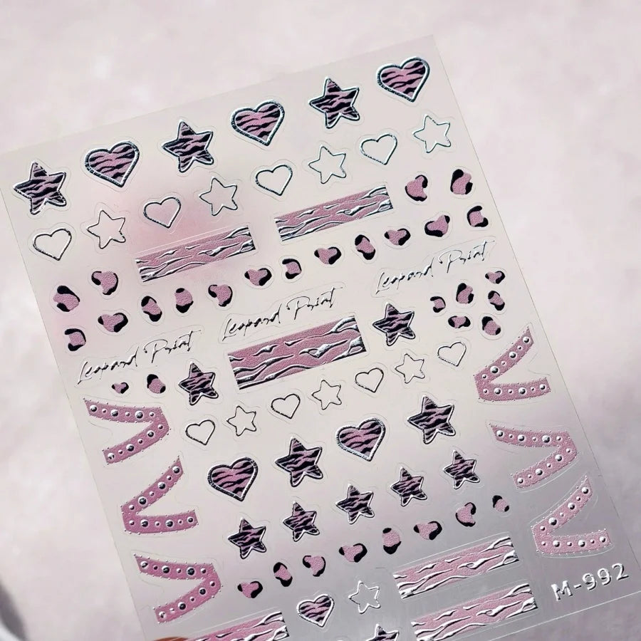 1pcs 5D Japanese Black Butterfly Nail Art Stickers Glitter Shiny Kawaii Self Adhesive Manicure Decorations Tool Decals Accessory