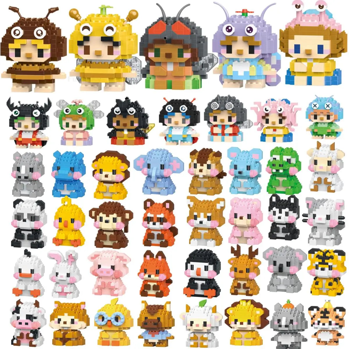 Insect Micro Animals Pet Cats Dog Building Blocks 3D Diamond Model BEE Snail Brick City Construction Toy for Children Kid Gift