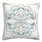 Lake blue white geometric linen pillowcase sofa cushion cover home decoration can be customized for you 40x40 45x45 50x50 60x60
