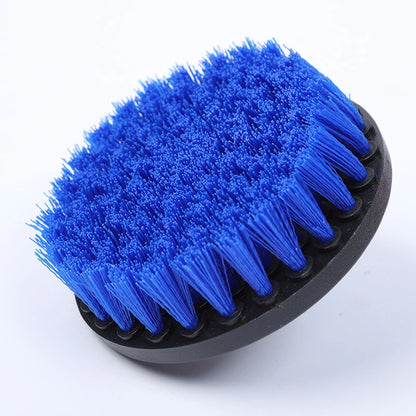 4'' Blue Electric Scrubber Brush Drill Brush Kit Plastic Cleaning Brush Tool for Car Tires Nylon Brushes Car Detailing