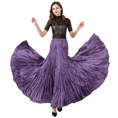 11 Colors Irregular Pleated A-line Skirt For Women High Waist Solid Color Loose Fashion Skirts Casual 2025 Spring New