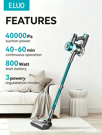 Wireless Vacuum Cleaner, Upgraded Version of Household Green Light Anti Entanglement Floor Brush, Automatic Dust Sensing, Suitable for Hardwood Floors, Carpets, Tiles, Suitable for Hardwood Floors, Carpets, Tiles