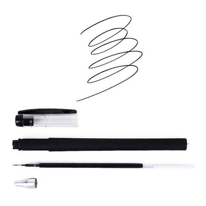 3 Gel Pens + 50 Refills Set 0.38mm Black Blue Red Ink Bulk Pens Thin Tip Journal Writing School Supplies Stationery Wholesale