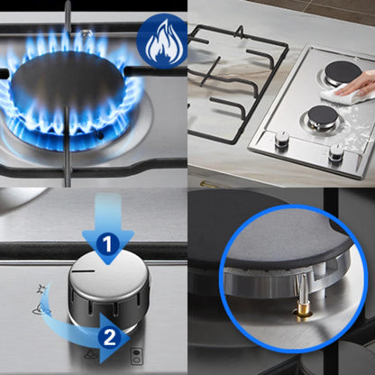 TopStrong 2/4/5 Burner 4200W Stainless Steel Auto Flame Protection Built-in for Natural Gas/Propane, Easy Clean, 30cm‌ Gas Hob