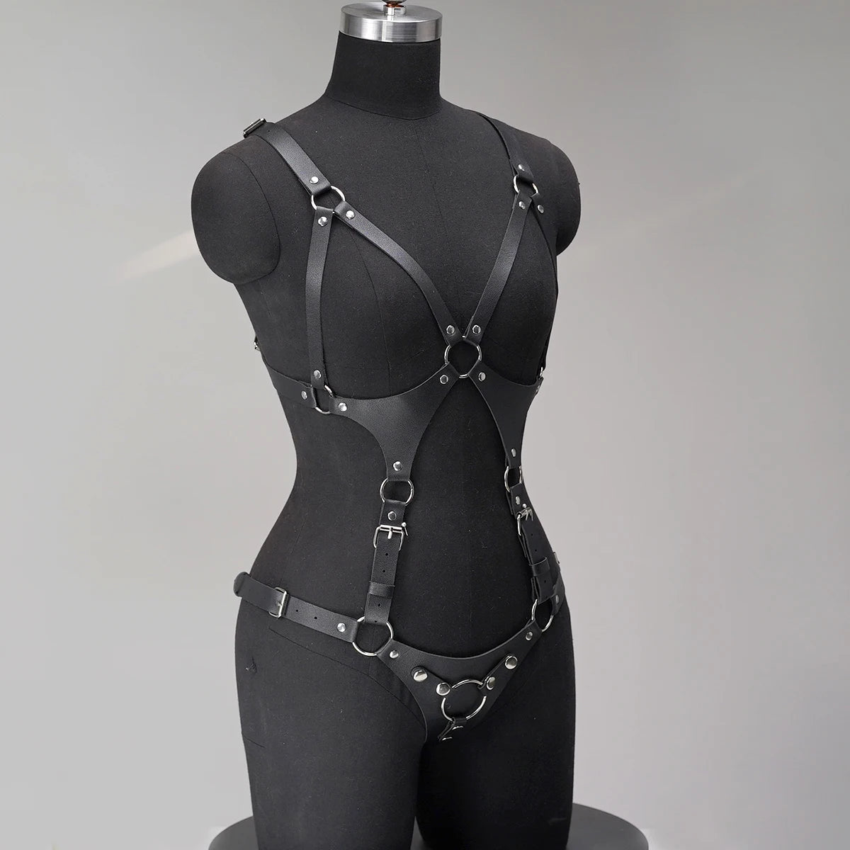 Full Body Leather Harness Daily Outfit Women Body Harness BDSM Lingerie Rave Outfit Bondage Harness Full Body BDSM Lingerie Set