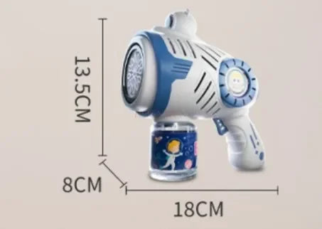 Children's Bubble Blowing Machine 2023 New Online Popular Popular Full Automatic Electric Gun Male and Female Toys