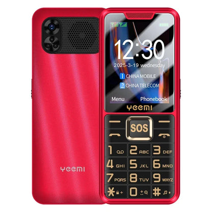 YEEMI K3 4G Feature Keypad Phone 2.6 Inch Dual SlM Big Button Loud Volume for Elderly 2500mAh FM Radio Hebrew Keyboard SOS Video