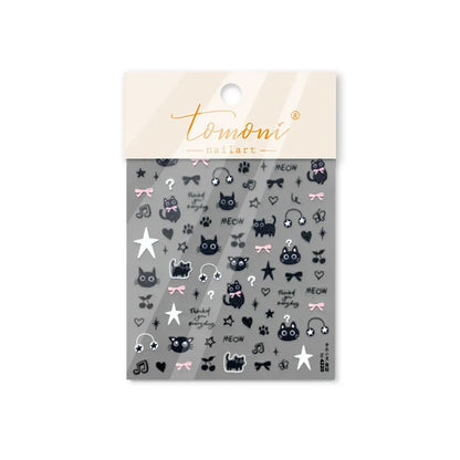 1Pcs Chibi Character Susuwatari Eggette Cute Anime Cartoon Nail Stickers Kawii Nail Art Weeb Cartoon Relief Self Adhesive Decal