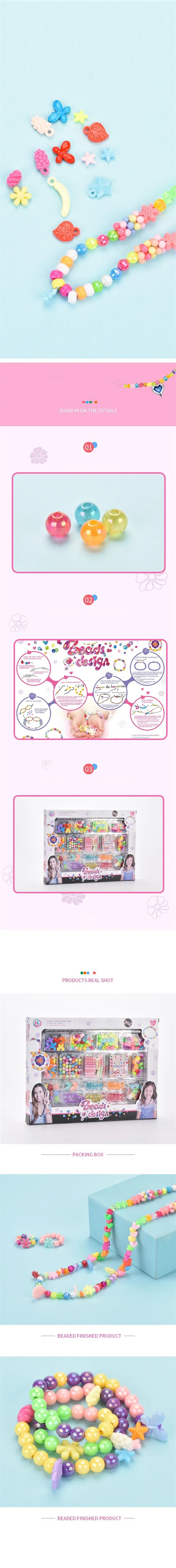 Girls DIY Bead Set Jewelry Making Kit for Kids Girl Pearl Beads for Bracelets Rings Necklaces Creativity Kits Art Craft Toy