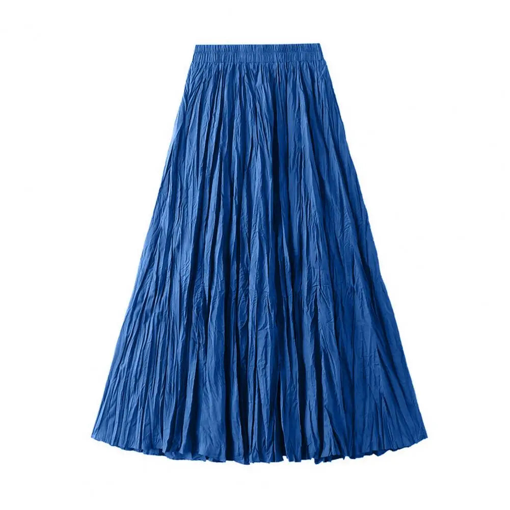 11 Colors Irregular Pleated A-line Skirt For Women High Waist Solid Color Loose Fashion Skirts Casual 2025 Spring New