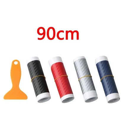 Car Rear Bumper 90/104cm Sticker Carbon Fiber Protective Pad Anti-Scratch Cover Car Edge Board Scuffproof Decal Strip NEW