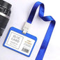 Office Supplies Luxury Metal Material Business Card Holder Credit Id Card Badge Holder With Exquisite Lanyard Custom