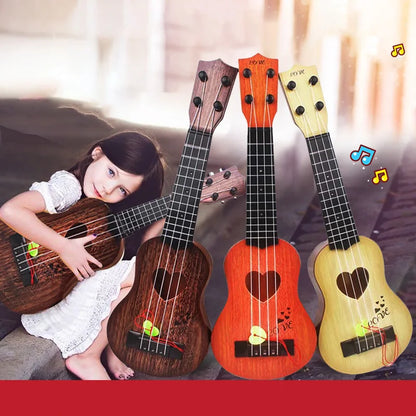 Children Ukulele Musical Toys 4 Strings Small Guitar Montessori Education Instruments Music Toy Learning 3 To 6 Years Boys Gift