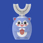 360° Sonic Electric Toothbrush U Shape Rechargeable for Kids Children Automatic Silicone Tooth Brush Smart Timer Blue Light IPX7