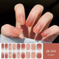 16/18/20Tips Semi-Cured Gel Nail Strips Adhesive Full Cover Stickers for Nails UV Lamp Need Press On Nails Fashion Manicure