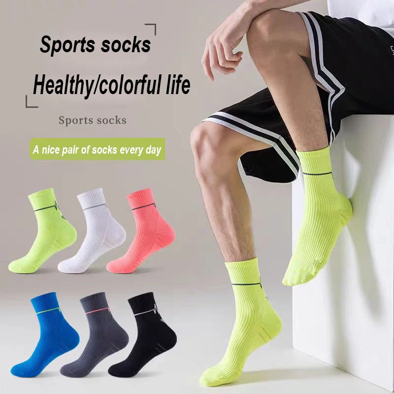 1/3/10 Pairs Professional Running Socks Men's Women Marathon Whiteline Cycling Socks Men Lady Sport Running Sports Socks