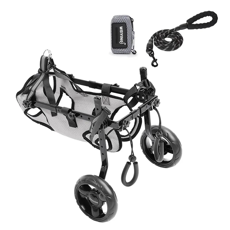 Dog Wheelchair Cart Lightweight Doggy Wheelchair Breathable Mesh Fabric Easy Assembly for Medium To Small Breeds for Back Legs