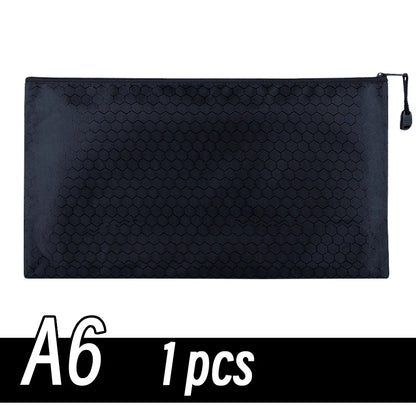 A4/A6 Pencil Bag Zipper Pouch Document Puzzle Bag Waterproof Zip File Folders Pencil Case Storage Bags School Office Supplies