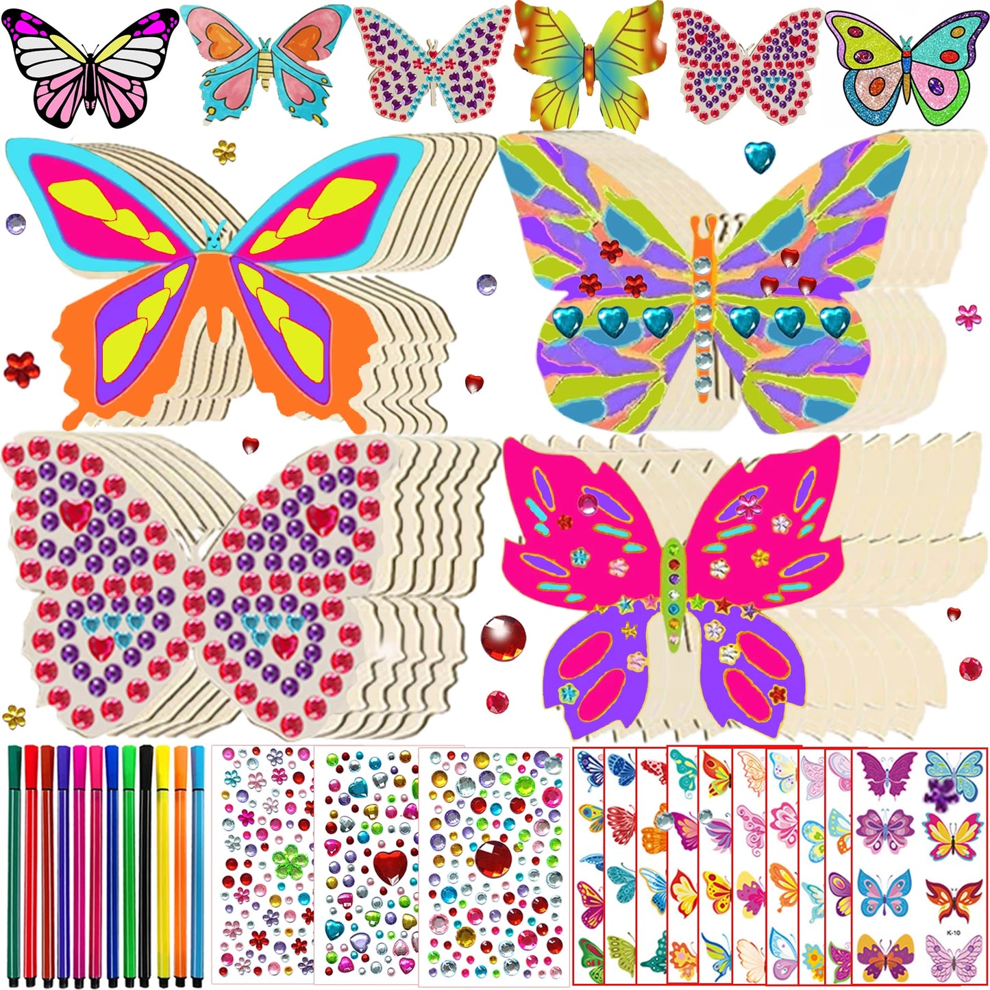 354 Butterfly Craft Sets, Butterfly Decorations, Handmade DIY Birthday Gifts, DIY Birthday Craft Sets