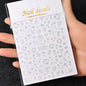 3D Gold Sun/Moon/Star Bronzing Nail Art Sticker 8*10cm Laser Star Moon Design Nail Decal Gold Silver Self-Adhesive Slider &*&