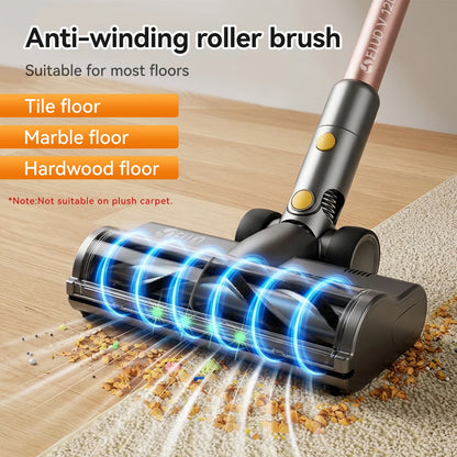 Wireless vacuum cleaner, powerful stick vacuum, upgraded home green anti-tangle floor brush, rechargeable cordless vacuum suitable for hardwood floors, carpets, tiles, and pet hair, household vacuum.