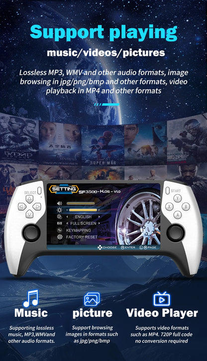 Pocket Game Console 5.0 Large Screen High Definition Retro Style Miniature Dual Joysticks Two-player Fighting Arcade-style