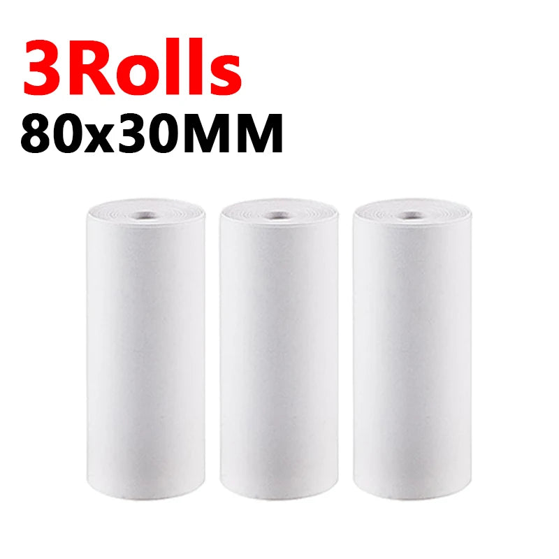 80MM Thermal Receipt Paper 3/6/10 Rolls White Paper For Mini Portable Thermal Receipt Printer For Supermarket Business Printing