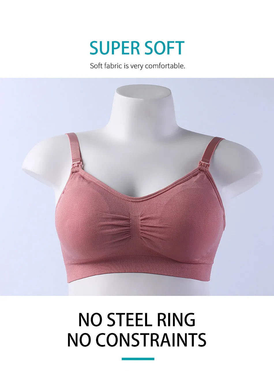 Breathable Maternity Pregnant Bras Comfort Breastfeeding Sleep Bralette Women Wireless Seamless Nursing Underwear