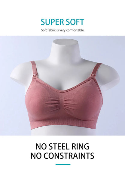 Breathable Maternity Pregnant Bras Comfort Breastfeeding Sleep Bralette Women Wireless Seamless Nursing Underwear