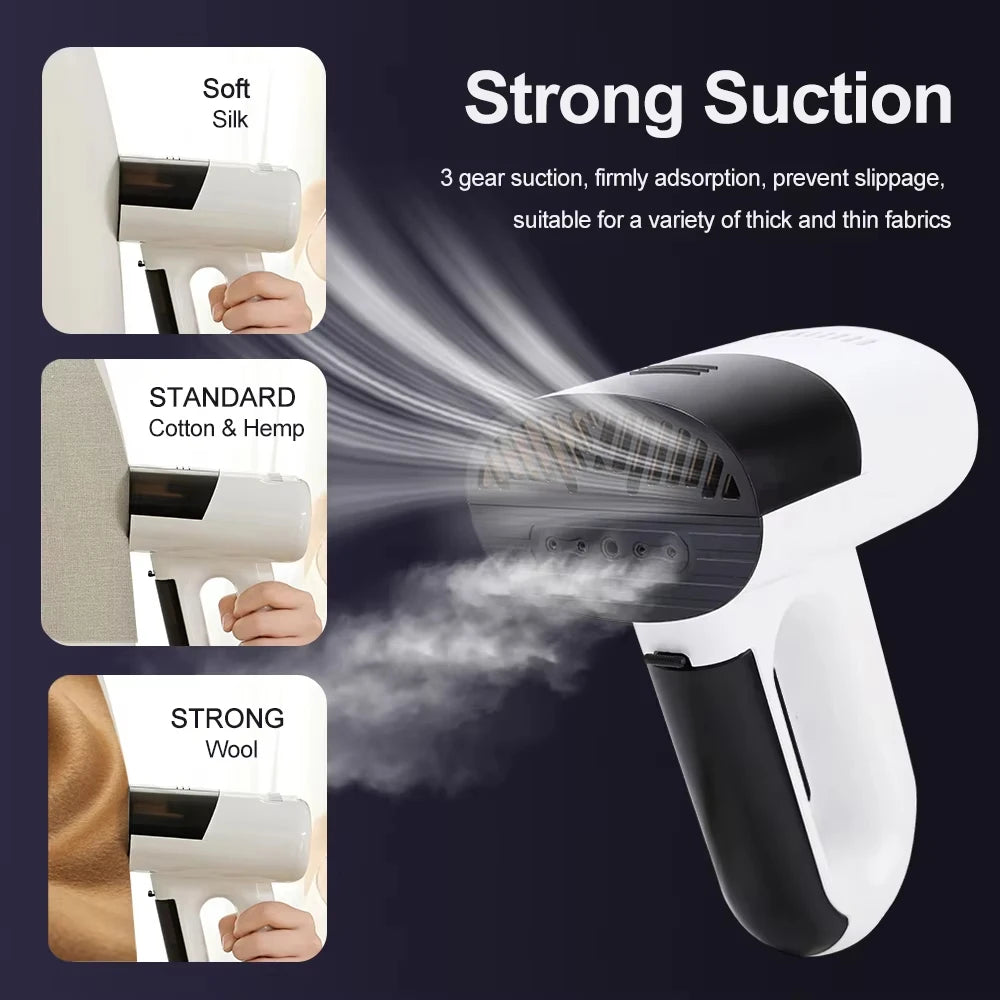 Handheld Powerful Adsorption Vacuum Steamer Iron 2 in 1 Steam Ironing Dry Ironing Garment Steamer Smooth Out Stubborn Wrinkles