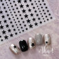 1pc Sliver Gold Star Nail Art Stickers Y2K Charms Self-Adhesive Sliders Laser White Chrome Gel Polish Decals Kawaii Accesories