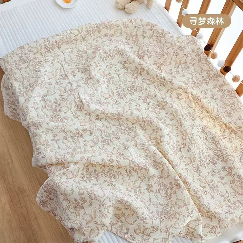Newborn Baby Cotton Blanket Summer Bedding Babies Stuff  Throw Blanket Muslin Squares Receiving Blanket