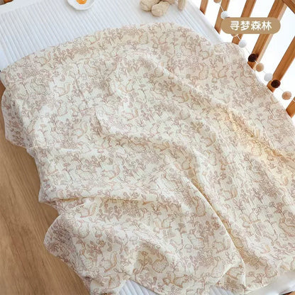 Newborn Baby Cotton Blanket Summer Bedding Babies Stuff  Throw Blanket Muslin Squares Receiving Blanket