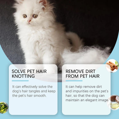 100ML Pet Detangling Spray Herbal Formula Smoothing Hair Remove Tangles, Knot & Mats Refreshing Maintain Pet Hair Grooming Spray