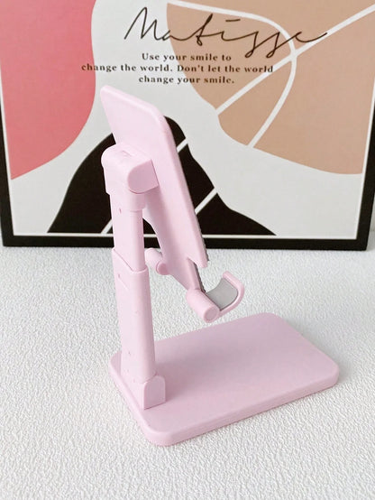 Adjustable Phone & Tablet Stand for Bed and Desk – Foldable, Portable, Height-Adjustable Holder for Watching Videos, Live Stream