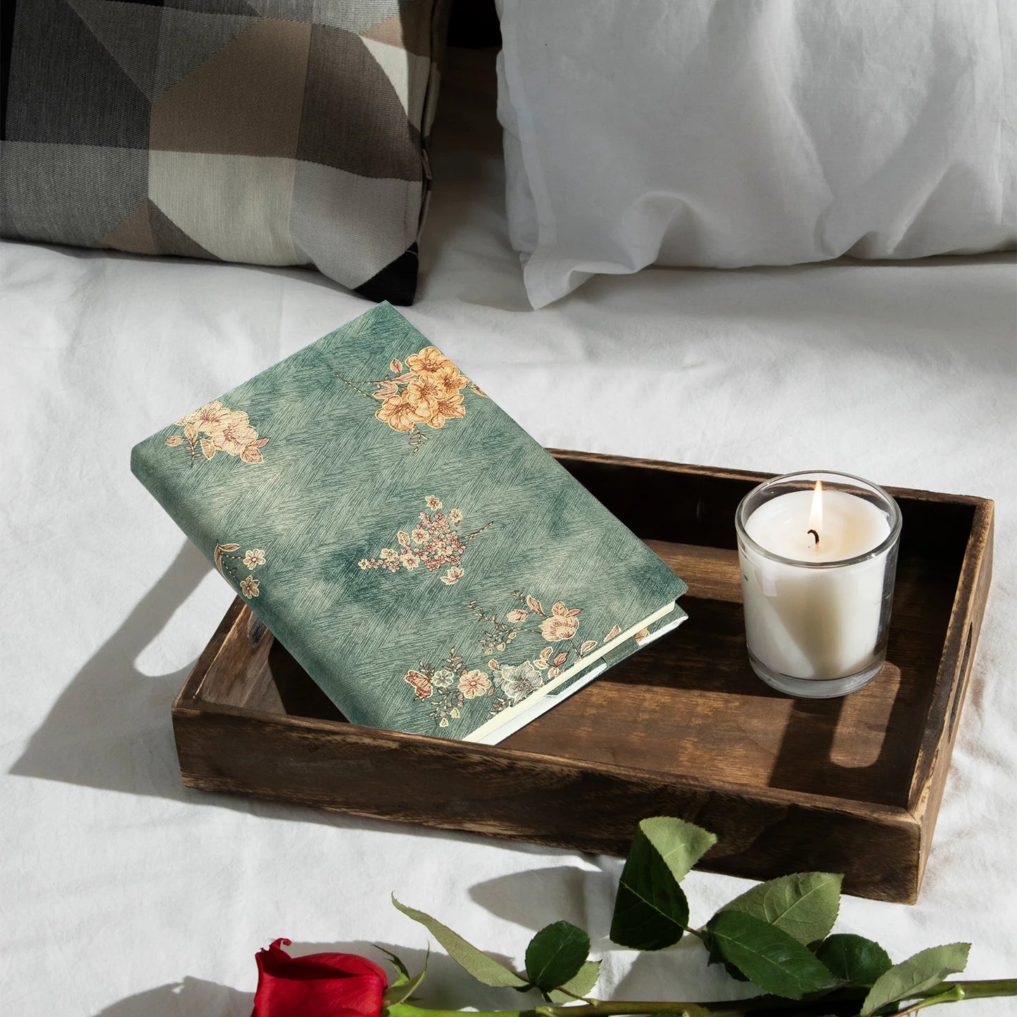 1Pc Cotton Book Protector Adjustable Notebook Cover A5 Size Book Wrapper Pattern Fine Pen Marks Dirt Grime