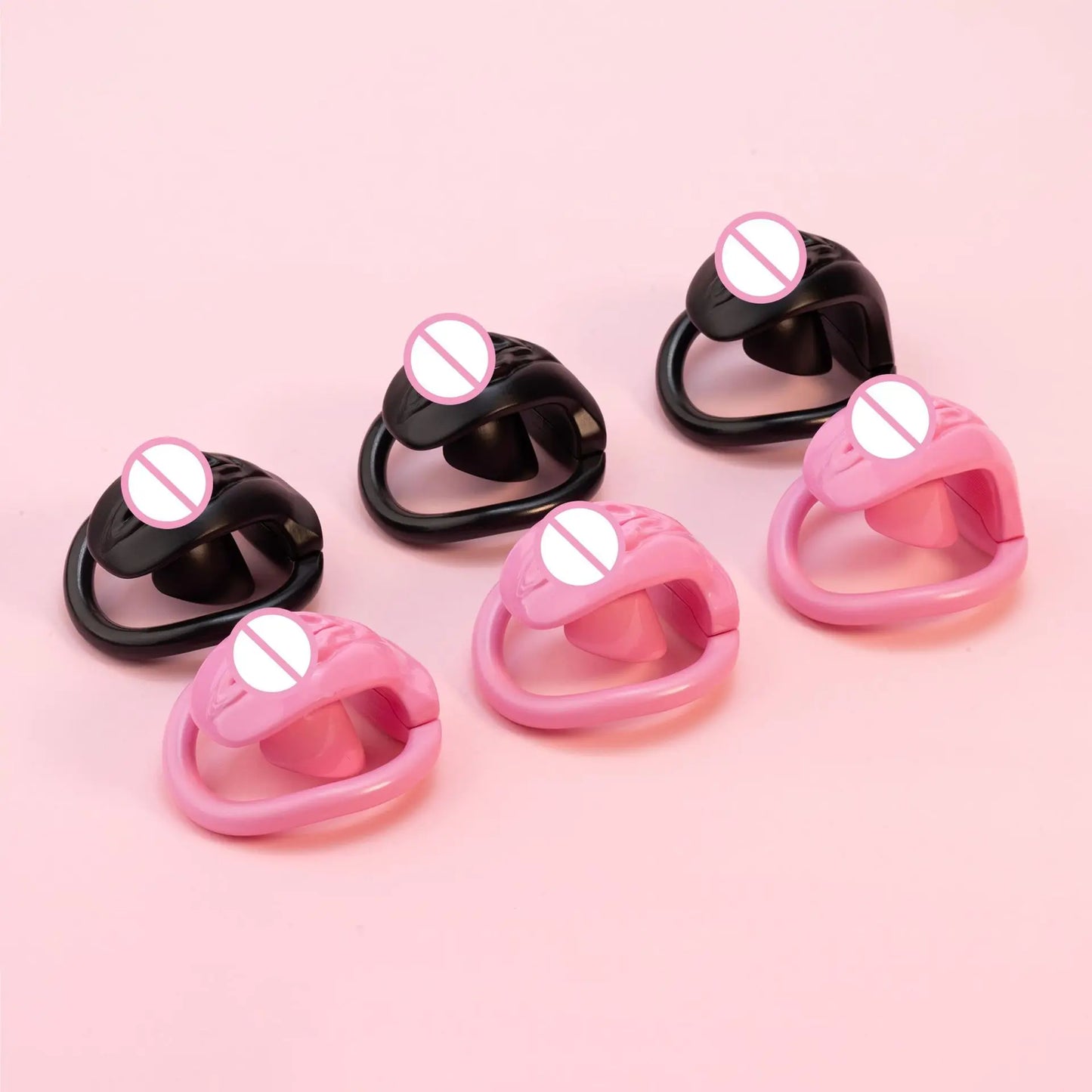 Realistic Vagina Chastity Cage Negative Cock Cage with 4 Size Rings Sissy Love Lock Mini BDSM Penis Abstinence Adults Sex Toys