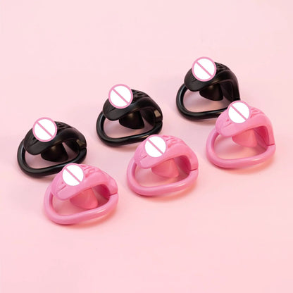 Realistic Vagina Chastity Cage Negative Cock Cage with 4 Size Rings Sissy Love Lock Mini BDSM Penis Abstinence Adults Sex Toys