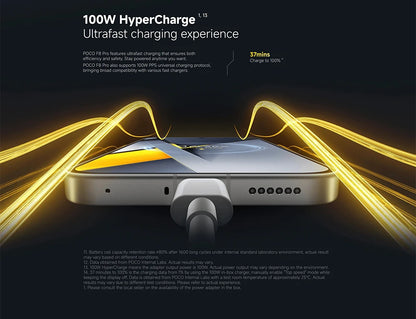 Global Version POCO F8 Pro Massive 6,210 mAh (typical) Battery 6.59" 120Hz POCO HyperRGB AMOLED Display 50MP Triple Camera with OIS