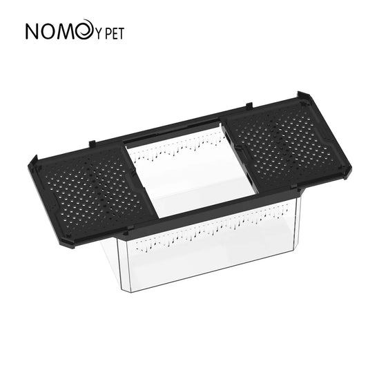 NOMOY Magnetic Sliding Lid Reptile Enclosure - Dual Opening Critter Cage for Crested Geckos, Frogs, Lizards, Snakes & Silkworms